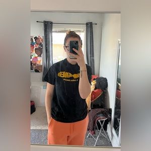 Gildan beavers navy blue cotton mens short sleeve tee shirt